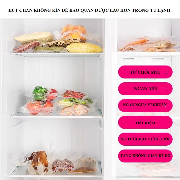 Máy hút chân không Cát Á bảo quản thực phẩm hàn miệng tú cao cấp, an toàn tiện lợi - Tặng thêm 10 túi