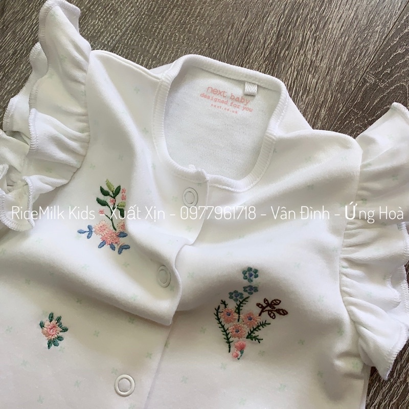 Body cotton cho bé gái Next xuất dư xịn