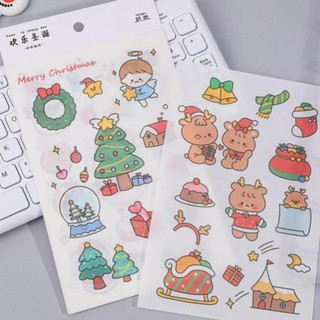 Bộ 6 miếng sticker giáng sinh noel 2020 (kích thước 13*22cm)