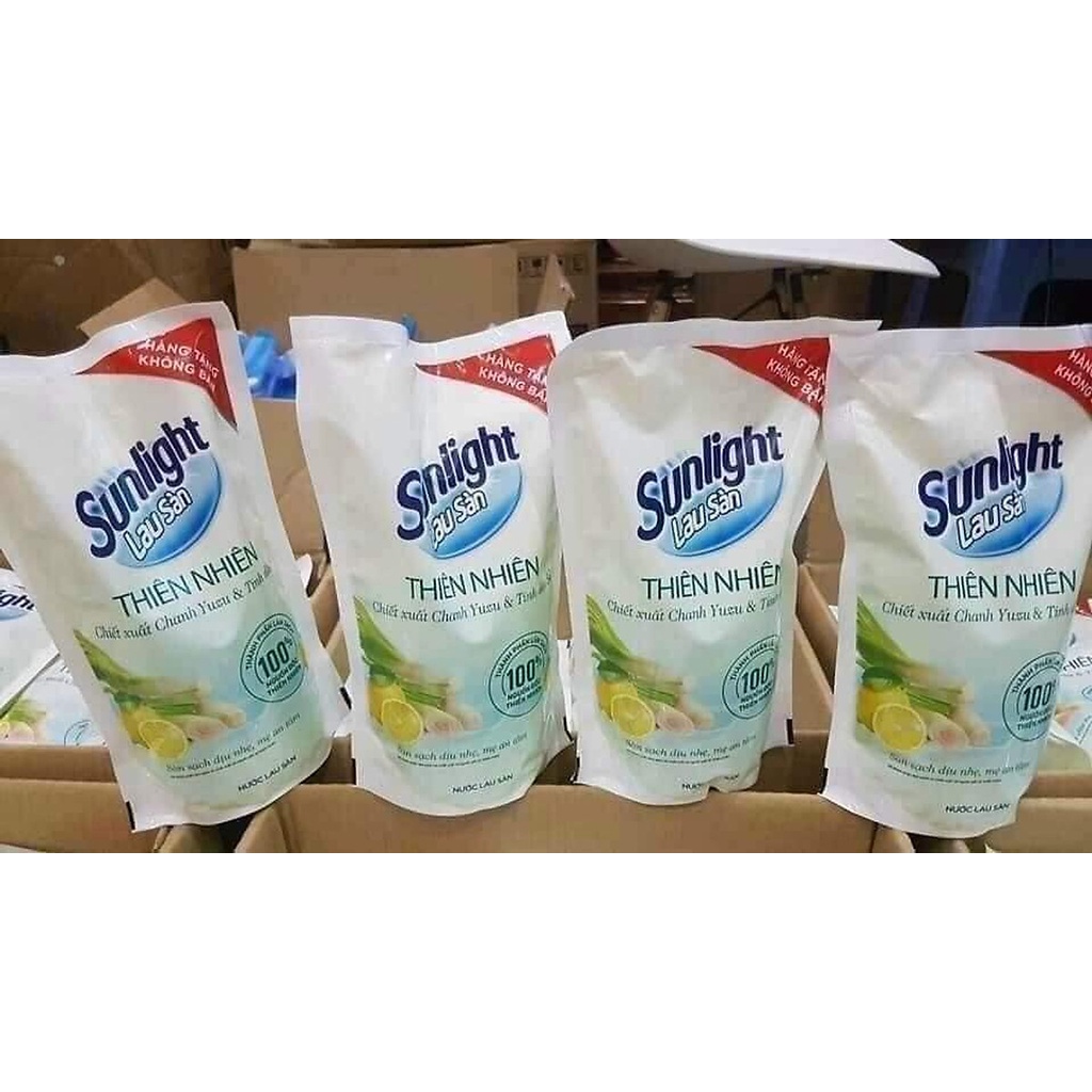 Nước lau Sàn Sunlight Thiên Nhiên Chiết Xuất Chanh Yuzu & Tinh Dầu Sả - Túi 700ml