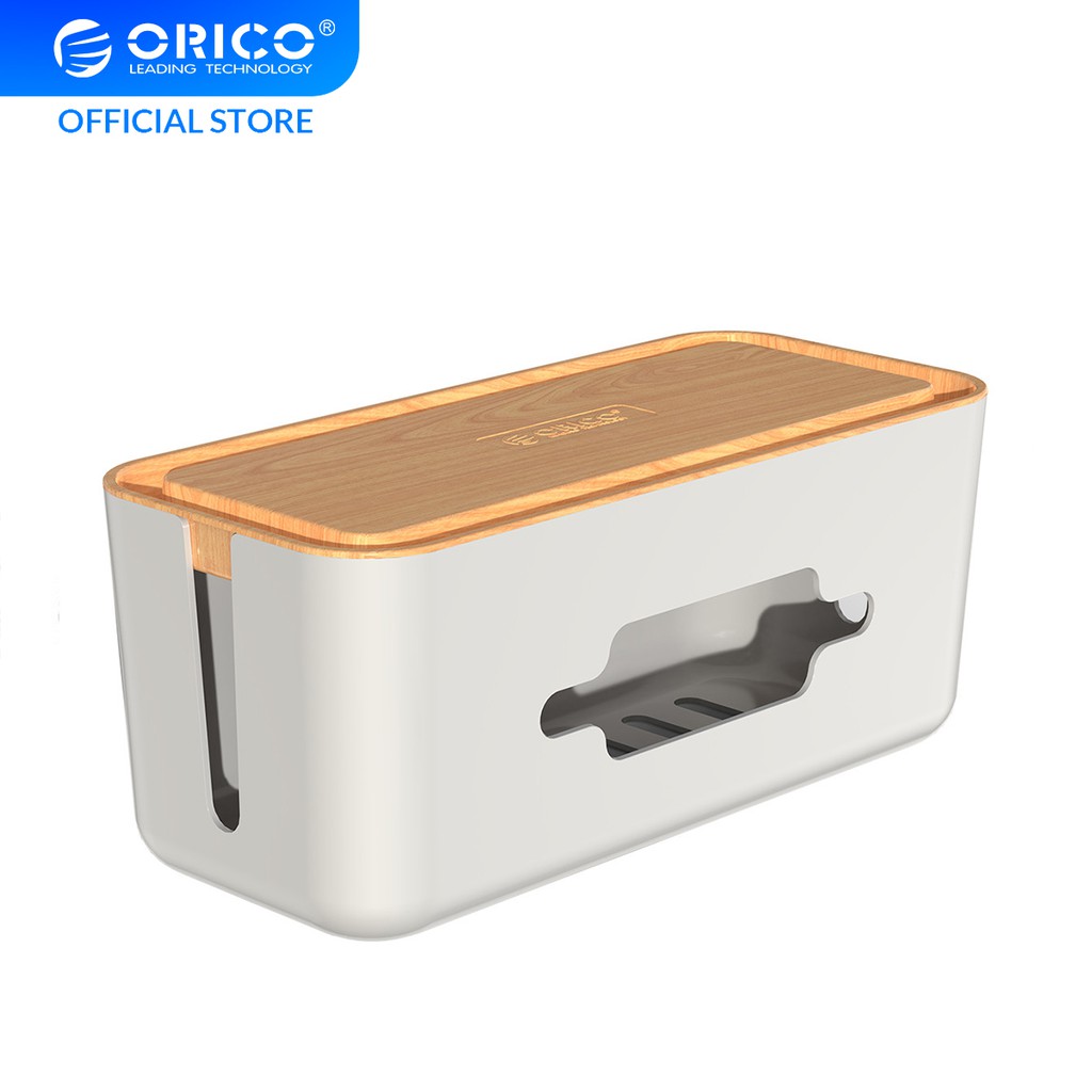Hộp đựng ORICO sắp xếp dây cáp và ổ cắm điện bằng gỗ CMB-18