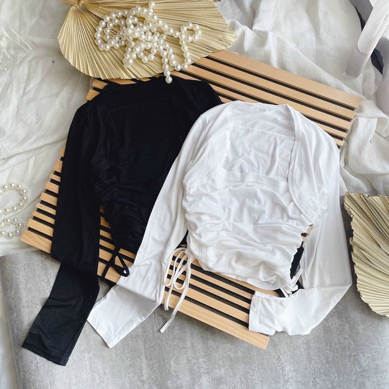Áo Crop top rút dây hai bên hông LOTUS SHOP