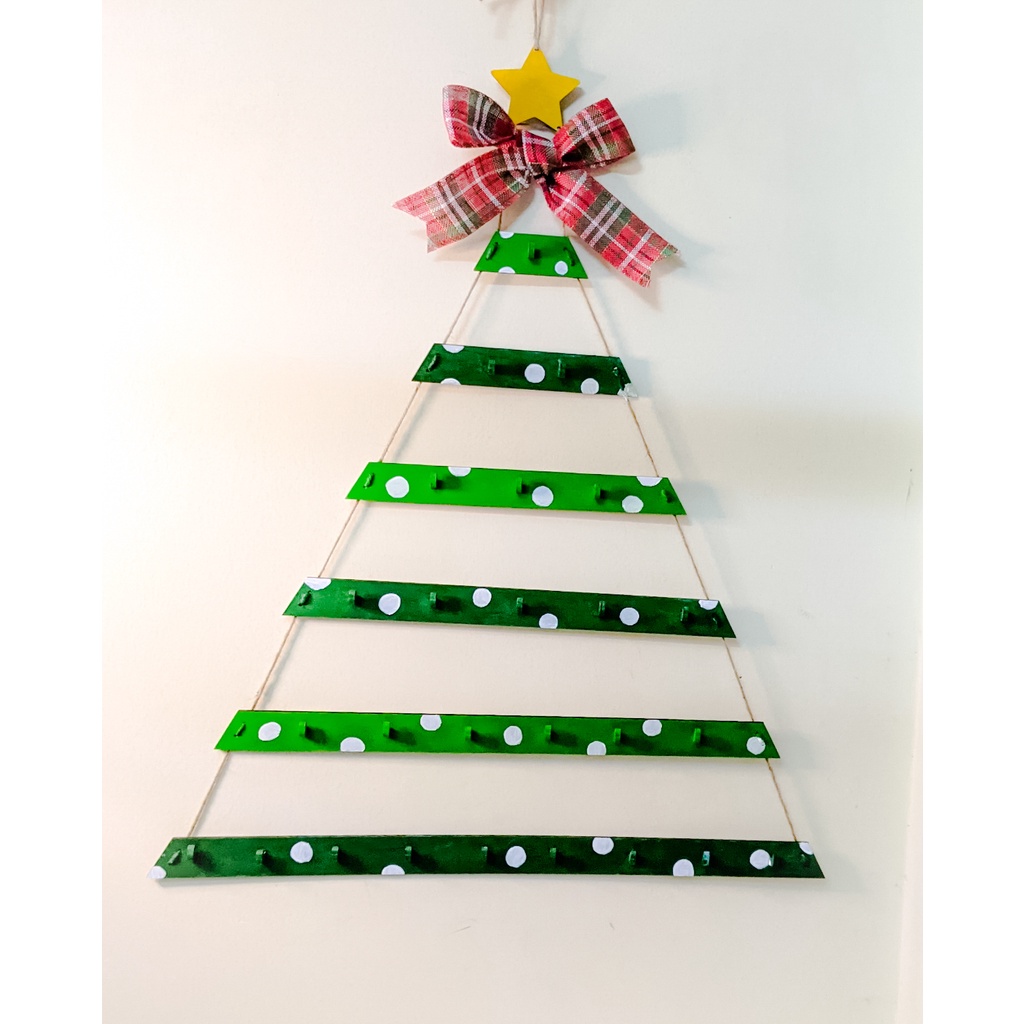 Cây thông treo tường kèm 26 phụ kiện gỗ , trang trí giáng sinh, phụ kiện trang trí Noel