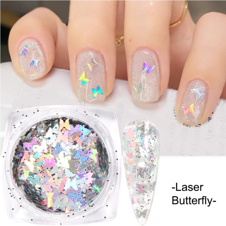 Hũ phụ kiện trang trí nail lấp lánh