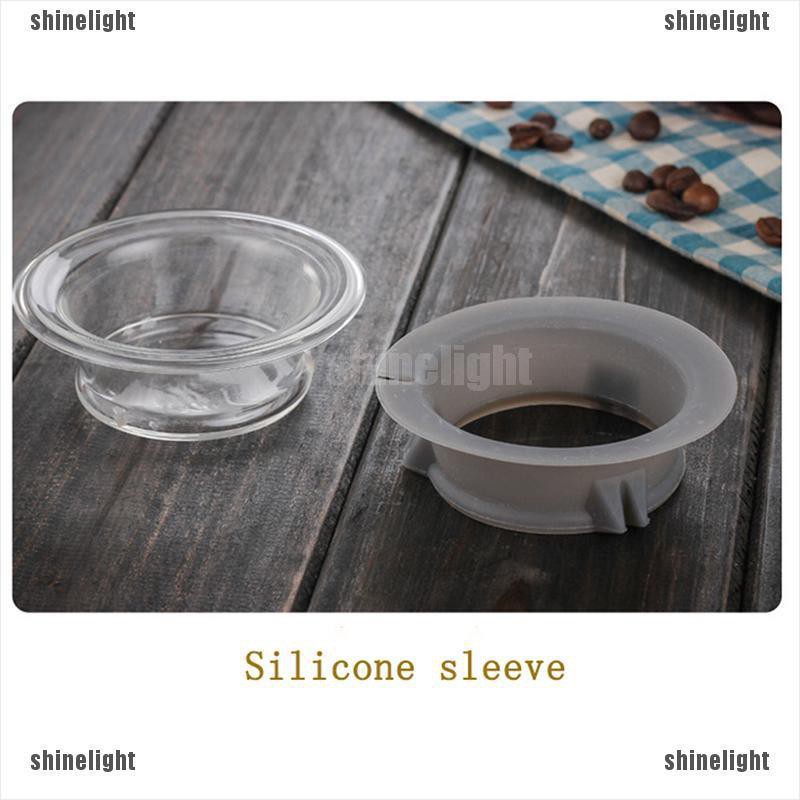 Cốc thủy tinh lọc cà phê có giá đỡ nhựa tiện lợi