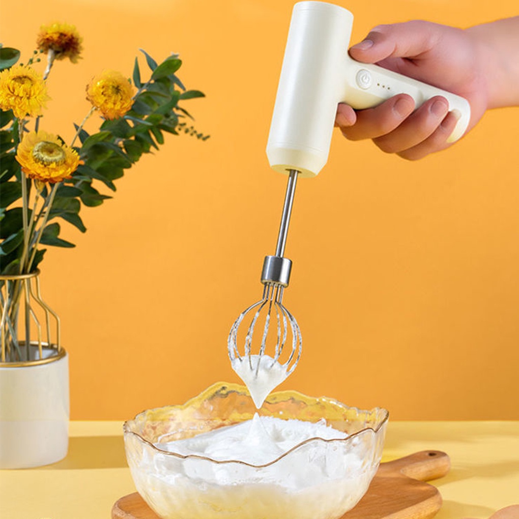 Egg Beater 20W Electric Handheld Egg Whisk Kitchen Rechargeable Cream Blender Mixer