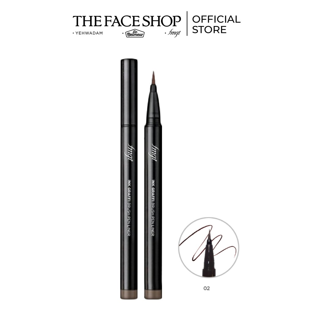 Bộ Trang Điểm Mascara 2IN1 TheFaceShop & Viền mắt dạng bút Ink Graffi Brush Pen Liner