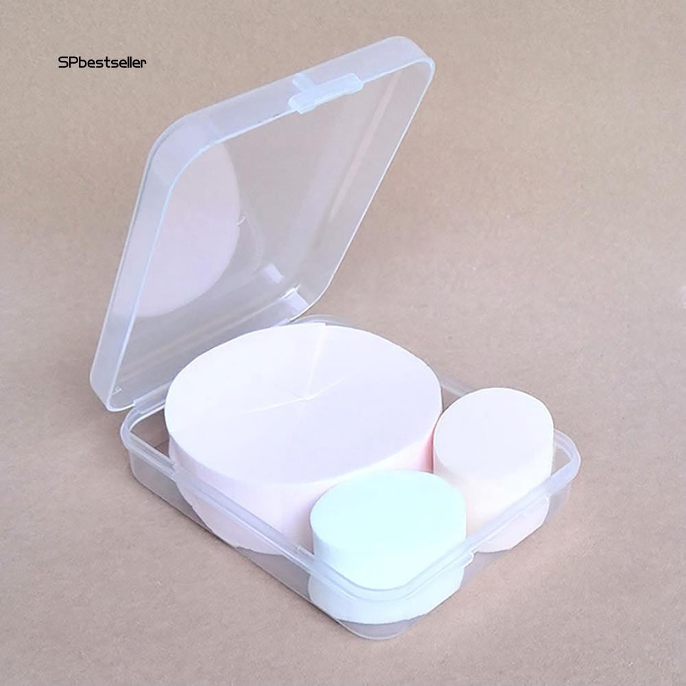 [Hàng mới về] Hộp đựng mút trang điểm bằng nhựa trong suốt kích thước 11.5x9x2.8cm đa năng tiện dụng