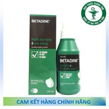 ! ! BETADINE Gargle &amp; Mouth Wash 125ml - Nước súc miệng