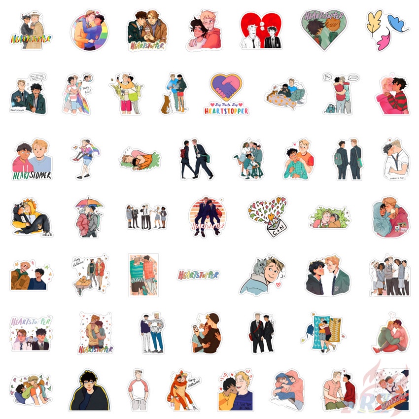 50Pcs/Set ❉ Heartstopper Series 03 Stickers ❉ Waterproof DIY Fashion Decals Doodle Stickers