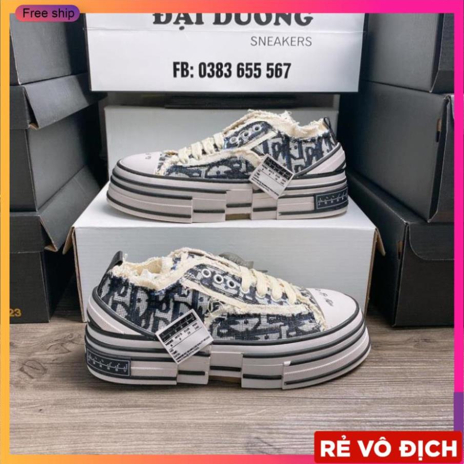[ 5 ] Giày xvessel ⚡️𝐒𝐢ê𝐮 𝐑ẻ⚡️ Giày xvessel đế gỗ style rách nam nữ hot trend cv rách hàng cao cấp full hộp bill
