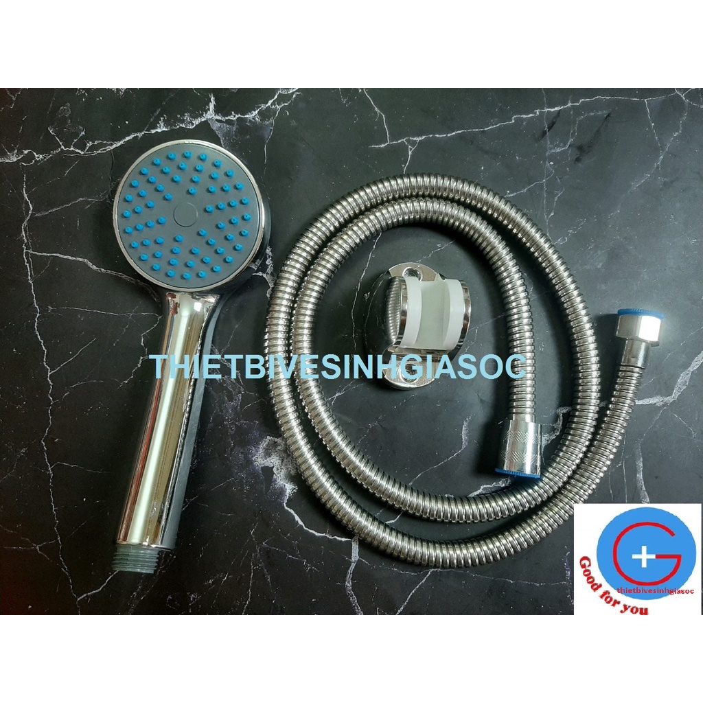 Bộ vòi hoa sen, sen tắm bát nhựa mạ mặt nhỏ | TẶNG CÀI SEN