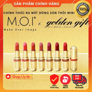 Son MOI Hồ Ngọc Hà Chính Hãng Thỏi Mini 7 Màu Thỏa Sức Lựa Chọn - Son Lì Golden Gift