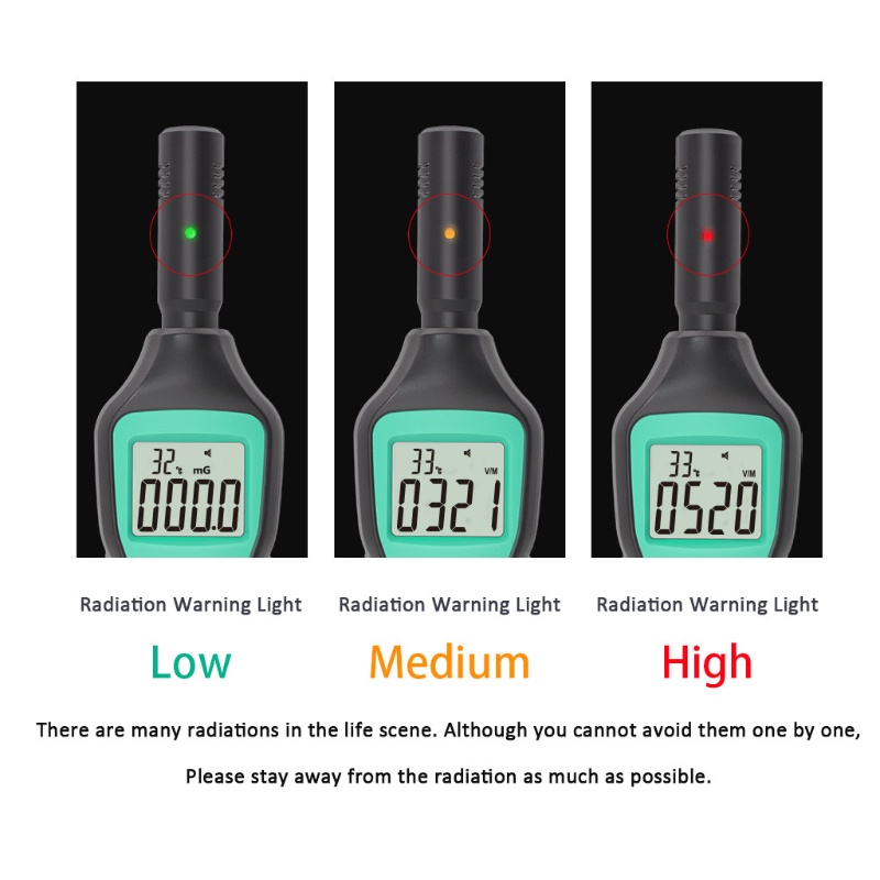 Máy Kiểm Tra Bức Xạ EMF Kỹ Thuật Số Cảm Biến Điện Từ