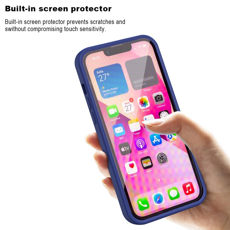 Ốp Điện Thoại Silicon Dẻo 2 Trong 1 Chống Sốc Bảo Vệ 360 Độ Cho Iphone 11 Pro Max Xs Max XR 7 8 Plus Se 2020