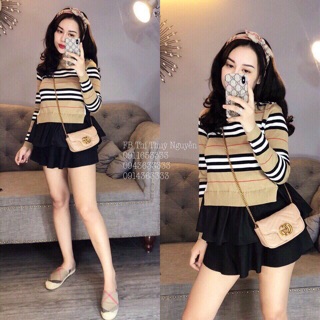 Combo áo bbr kẻ