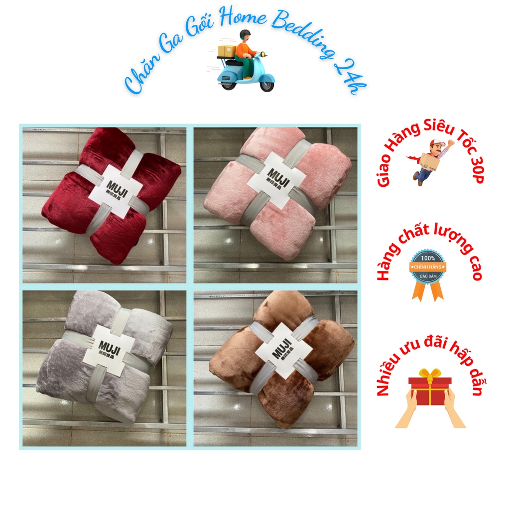 Chăn Tuyết Muji Siêu Mềm Mịn Dễ Dàng Mang Theo Khi Đi Du Lịch, Văn Phòng