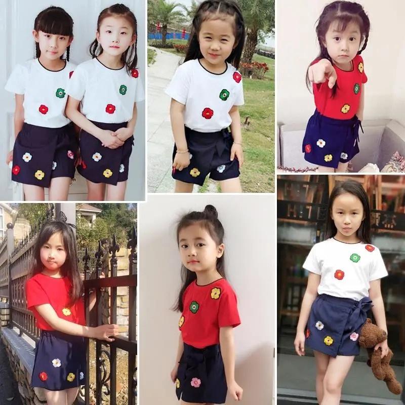 Bộ Áo + Quần Short Phong Cách Hàn Quốc Thời Trang Cho Bé Gái Từ 3 Đến 4 Đến 5 Đến 6 Đến 7 Đến 8 Đến 9 Đến 10 Đến 11 Đến 12 Tuổi 2022 Mới