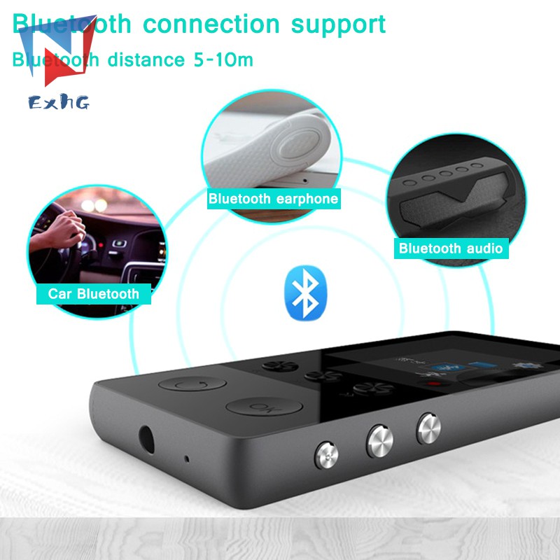 ExhG❤❤❤High quality Bluetooth MP4 MP3 Players 8GB HIFI Music USB Portable 1.8 Inch TFT Screen FM Radio @VN