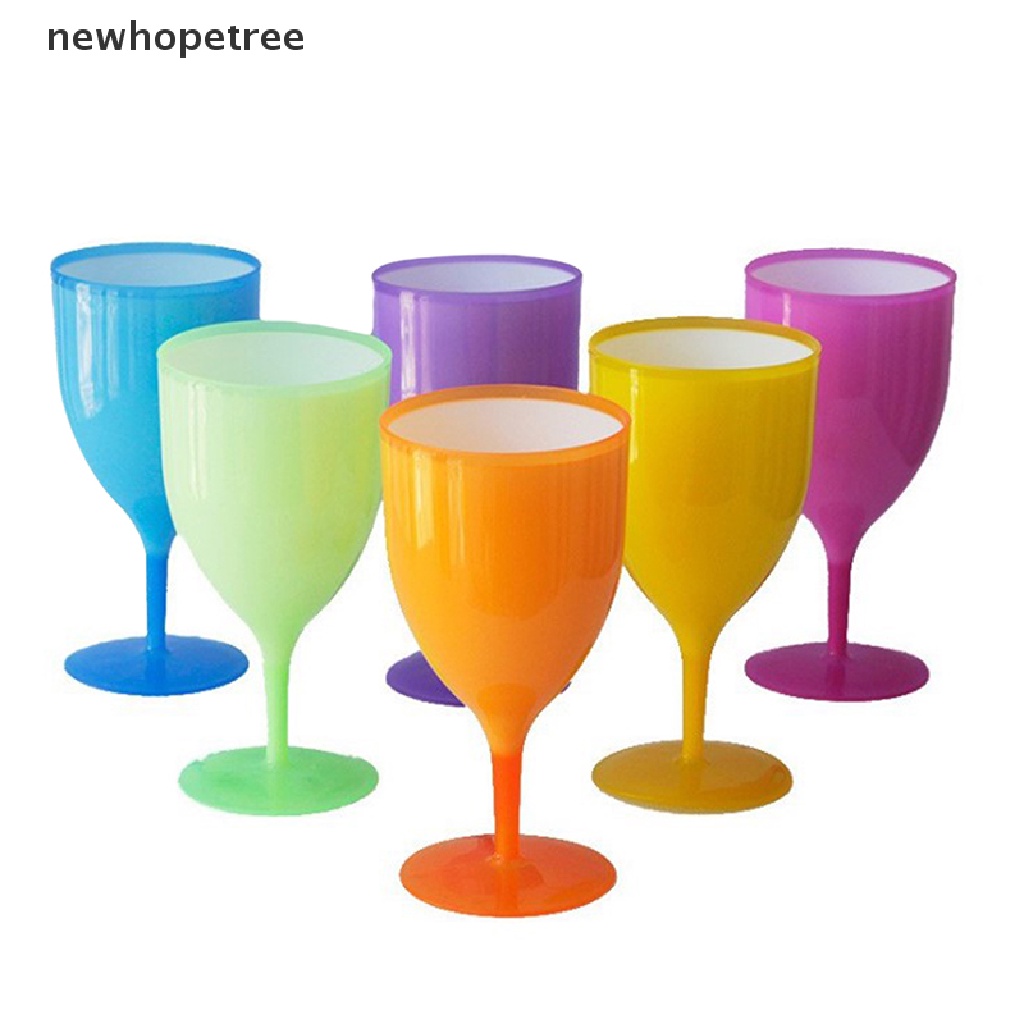 Set 6 Ly Nhựa Uống Rượu Cocktail Hai Lớp Tiện Dụng Khi Đi Dã Ngoại