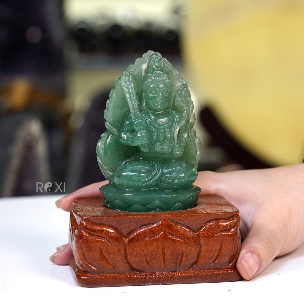 Tượng Phật Hư không tạng bồ tát màu xanh (Tuổi Sửu - Dần)