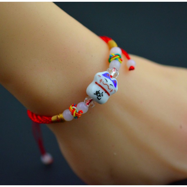 Vòng đeo tay mèo thần tài may mắn loại đẹp    Clovershop68
