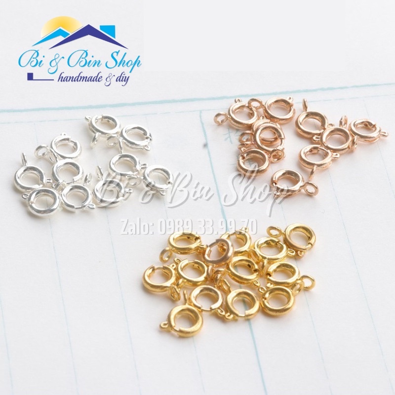 4 Khoá Lò Xỏ Tròn Làm Móc Dây Chuyền, Vòng Đeo Tay, Trang Sức Thủ Công Tự Làm