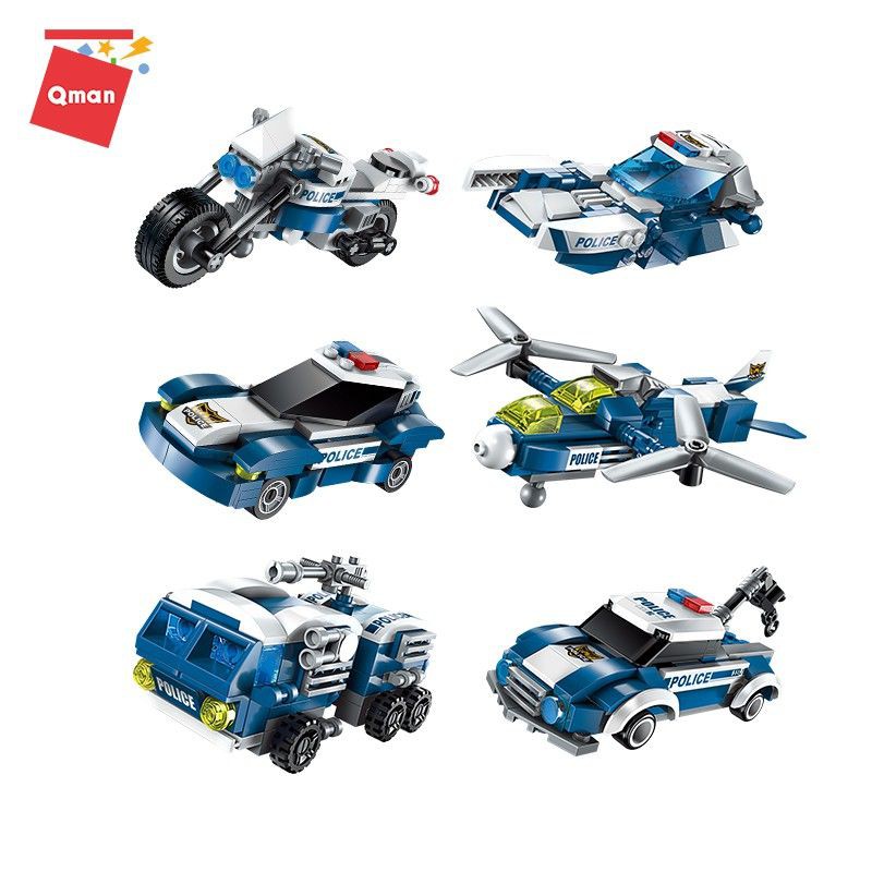 Bộ lắp ráp kiểu Lego của ENLIGHTEN [6 trong 1] mô hình robot cảnh sát không gian 1407