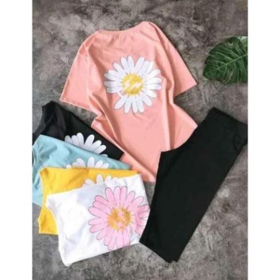 [Giá Tận Xưởng] Đồ Bộ Nữ Quần Lửng Trơn Áo In Hoa Siêu Dễ Thương Mẫu Bán Chạy - HOT Hè 2020 BÁN CHẠY 2020 | BigBuy360 - bigbuy360.vn