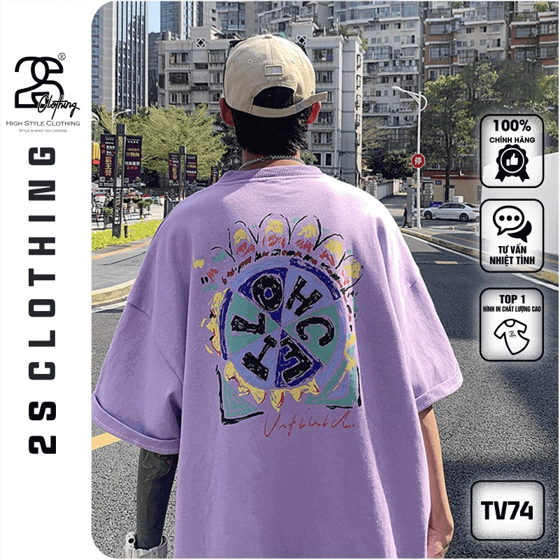 Áo Thun Trơn Form Rộng 2s Clothing Áo Phông Trơn Unisex Nam Nữ Streetwear Cotton Oversize Giá Rẻ Ký Tự La Mã Chất TV74 | BigBuy360 - bigbuy360.vn