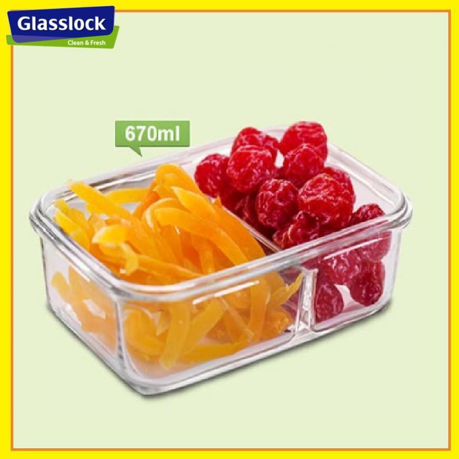 Hộp thủy tinh chia ngăn GLASSLOCK 670ml