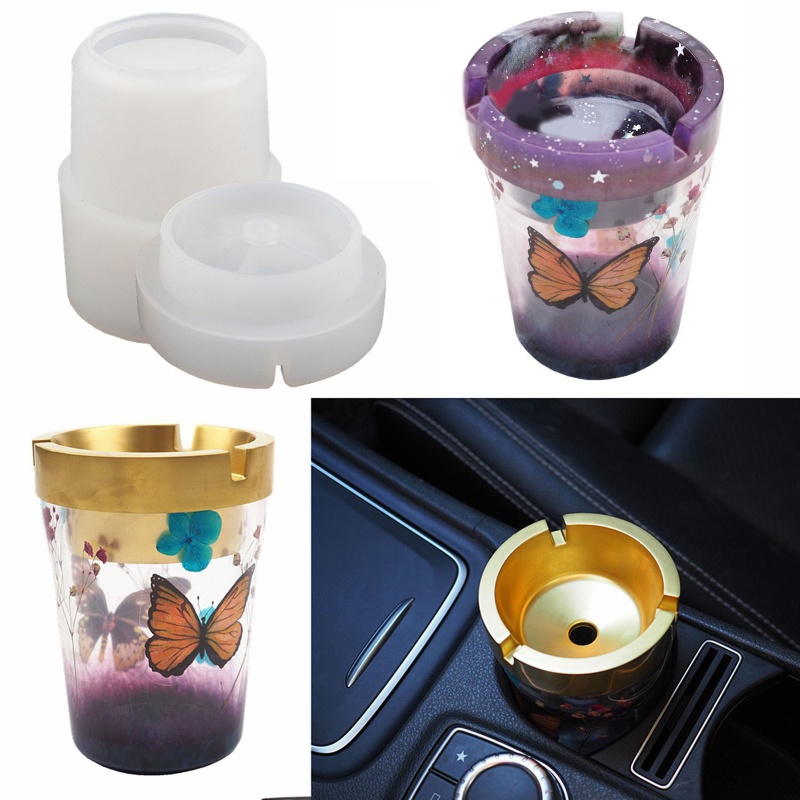 Khuôn Silicone Làm Gạt Tàn Thuốc Lá 3 Ngăn Tiện Dụng