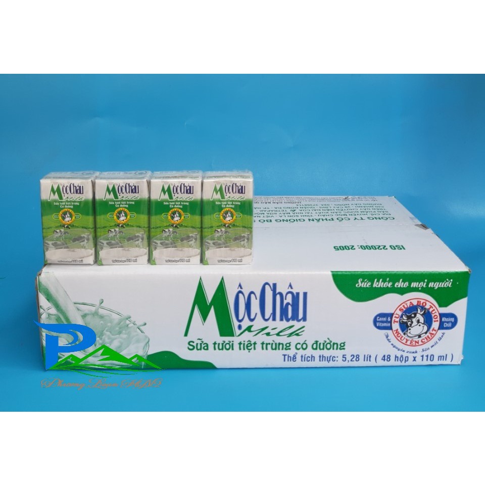 [Hoả Tốc TP Hà Nội] Thùng Sữa Tươi Mộc Châu 110ml (48 hộp)