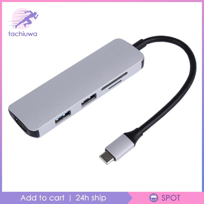 Bộ Chuyển Đổi Type-C Sang 4k Hd Dual Usb 3.0 Kèm Đầu Đọc Thẻ Nhớ Usb C