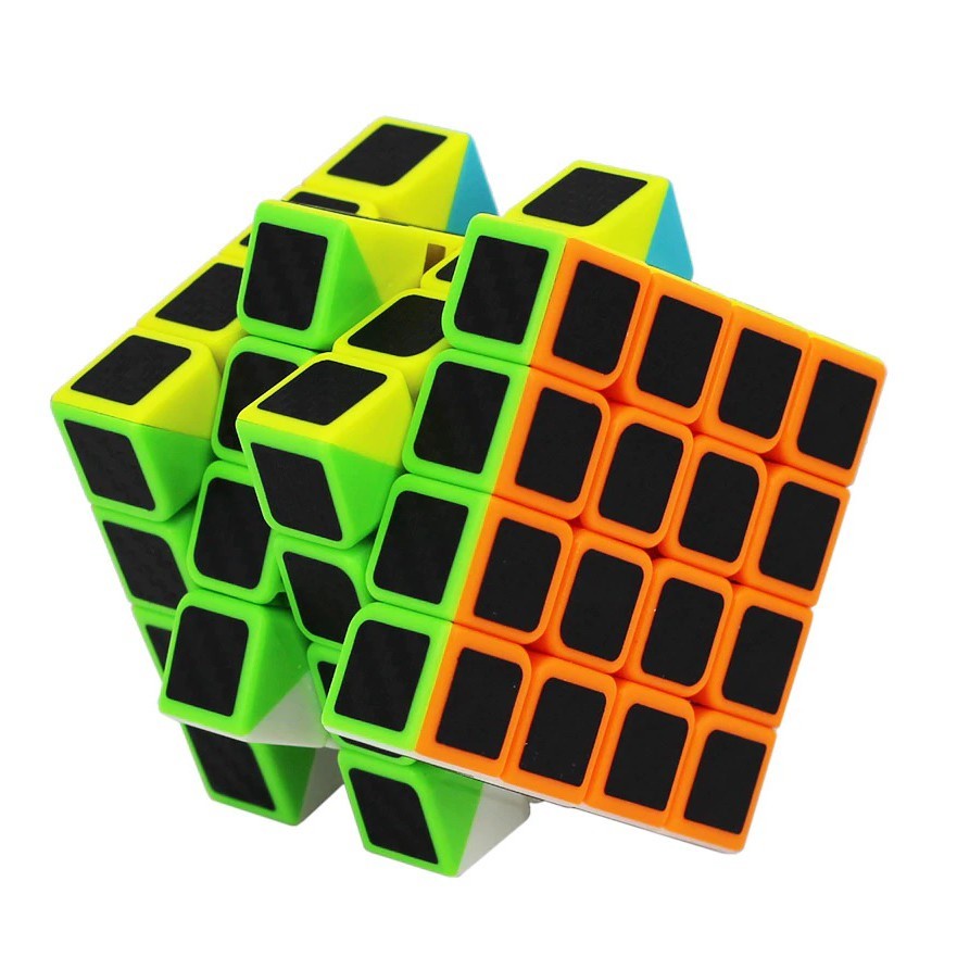 Rubik Carbon MoYu MeiLong 4x4, Đồ chơi trí tuệ Rubik 4x4 tặng kèm chân đế Rubik Moyu