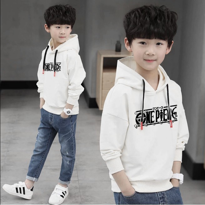 Áo hoodie trẻ em đảo hải tặc One Pice chất nỉ bông dày ấm