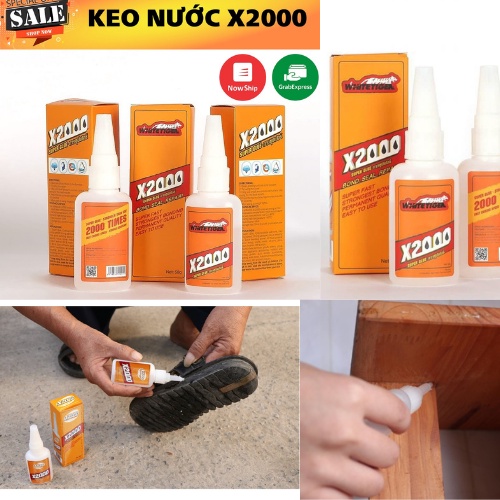 Keo Dán Đa Năng X2000 Siêu Dính- Dán Tất Cả Vật Liệu( mua 03 lọ tặng 01 thanh socola FiGo 20gr trị giá 15K)