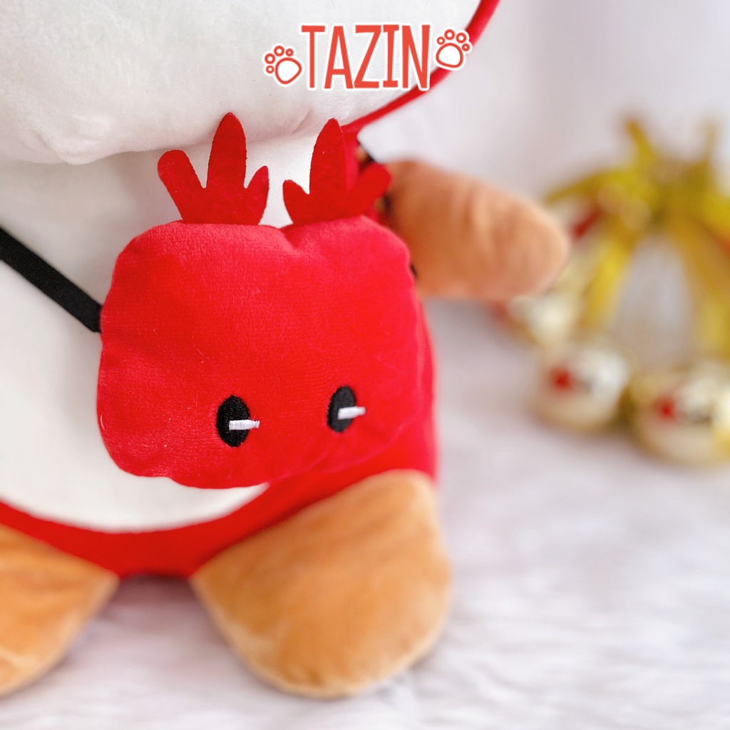 Gấu bông chó shiba cosplay giáng sinh noel, chó bông shiba cosplay noel 25cm cao cấp TAZIN