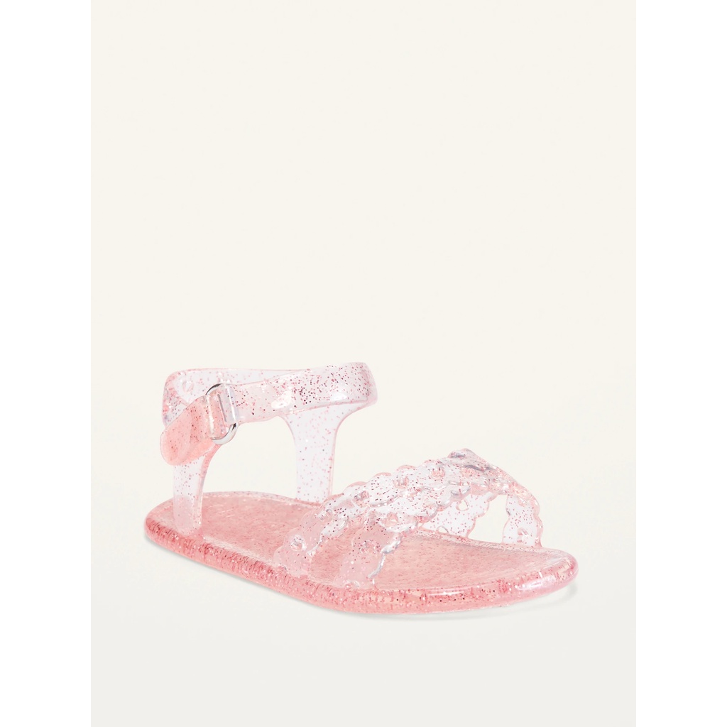 Sandals nhựa thơm quai ngang bé gái, 2 màu trắng - hồng, hãng Old.navy US săn SALE