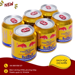 Lốc 6 lon nước tăng lực Red Bull (Bò Thái) 250ml