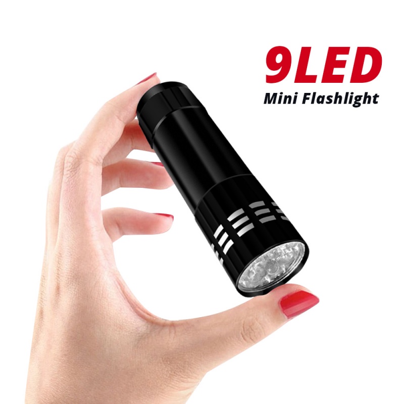 Đèn pin FONKEN nhỏ gọn với 9 bóng đèn LED siêu sáng có dây đeo tiện dụng khi cắm trại | WebRaoVat - webraovat.net.vn