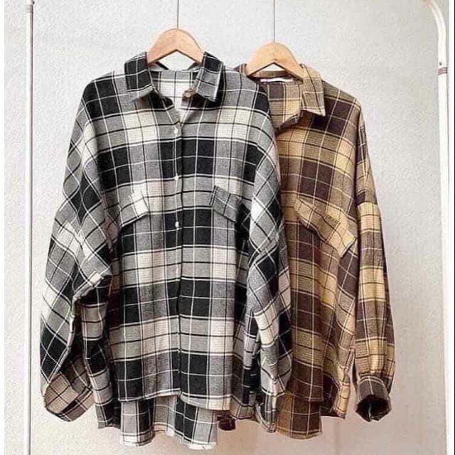 [ Mã WASTAPR giảm 10K đơn 50K] 🎄 Áo Sơ Mi Nữ Kẻ Tay Bồng 2 Màu | BigBuy360 - bigbuy360.vn