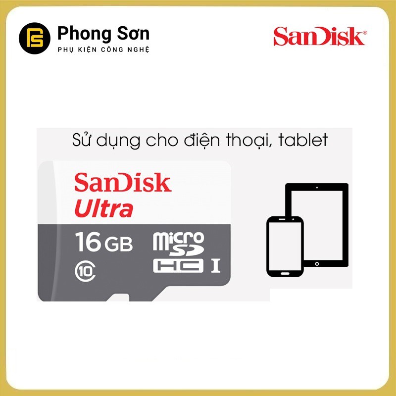 Thẻ nhớ Micro SDHC 16GB Ultra 533x 80mb/s Sandisk | BigBuy360 - bigbuy360.vn