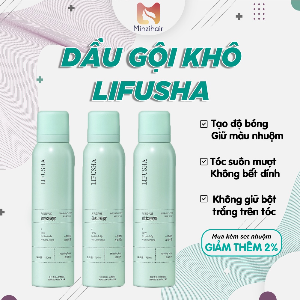 Dầu Gội Khô Lifusha Nội Địa Trung - Siêu Phẩm Gội Khô Hot Nhất Trên Tiktok - Minzihair, Minzihair HCM