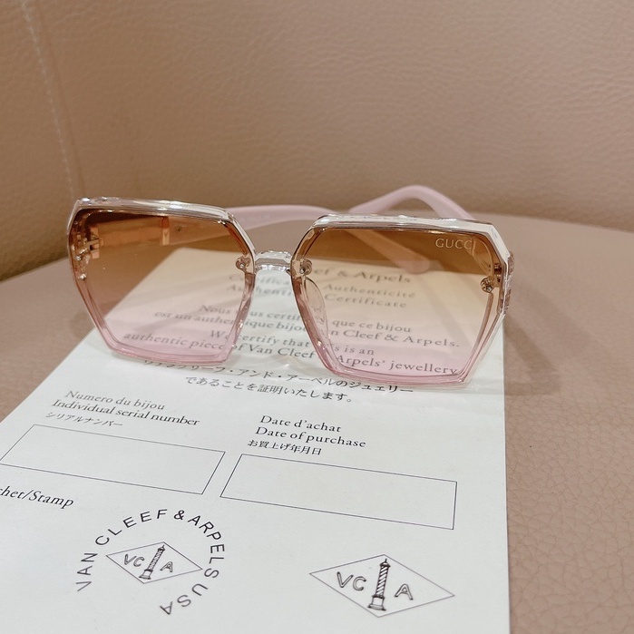 Kính mát nữ Guccci thời trang cao cấp kính râm dáng vuông cá tính tròng Polarized chống va đập chống tia UV