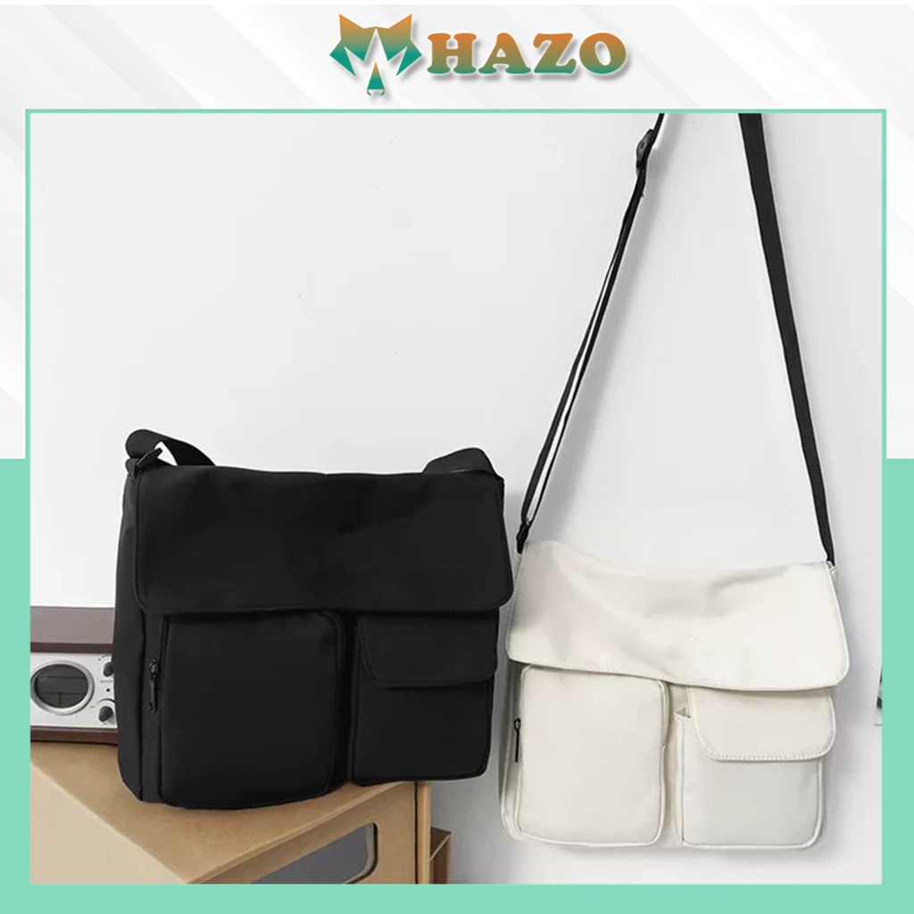 TÚI VẢI CANVAS ĐEO CHÉO FORM RỘNG NẮP GẬP 533 2 TÚI NHỎ SIÊU DỄ THƯƠNG HÀNG CHUẨN ĐẸP
