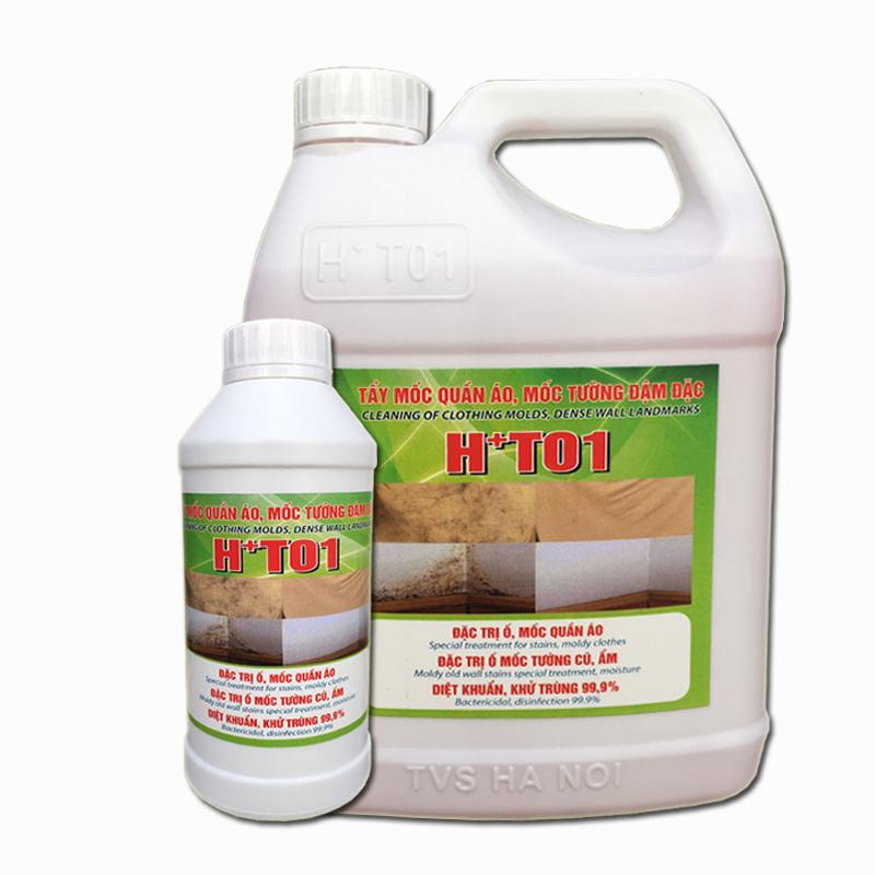 TẨY MỐC QUẦN ÁO, MỐC TƯỜNG ĐẬM ĐẶC H+T01 5 LÍT CHO NHÀ NGHỈ KHÁCH SẠN, giặt là, bệnh viện  Đặc trị ố, mốc quần áo Đặc tr