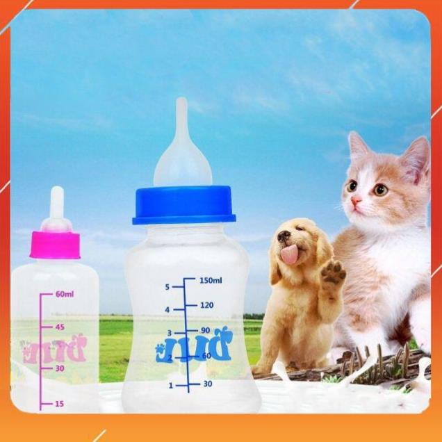 Bình ti, bình sữa cho chó mèo sơ sinh size 60ml- 150ml