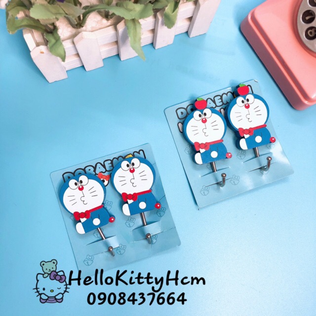 Móc gỗ dán Mon và hello kitty