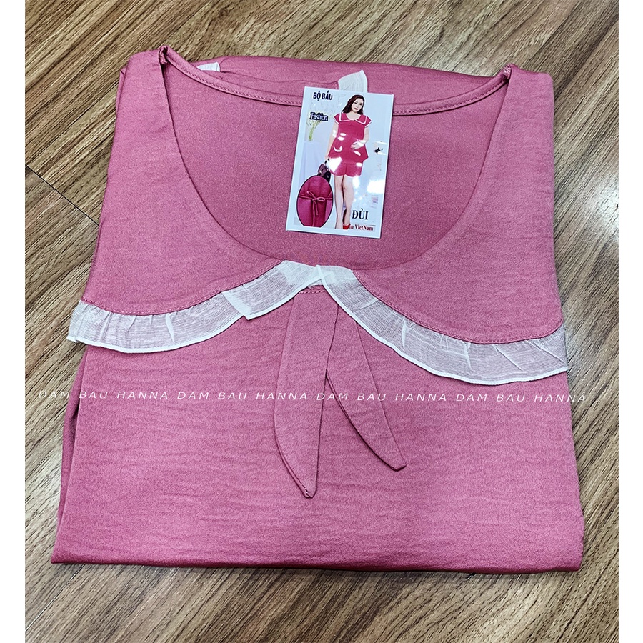 [HANNA] Đồ bộ đùi mặc ở nhà cho bà bầu free size 40-70kg vải 2 da cao cấp thoáng mát không nhăn đường may chắc chắn